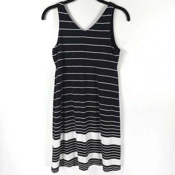 ATHLETA Santorini Striped VNeck Sleeveless Tank Mini Dress Modal/Spandex Size SP - Picture 4 of 9